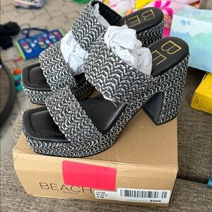 BEACH by Matisse Black and White Platform Heels